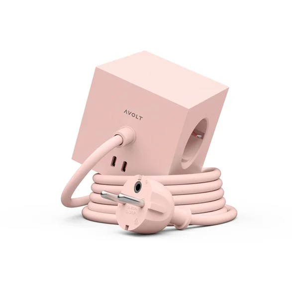 Rea AvoltSquare 1 USB-C/magnet grenuttag, New Pink 1,8m