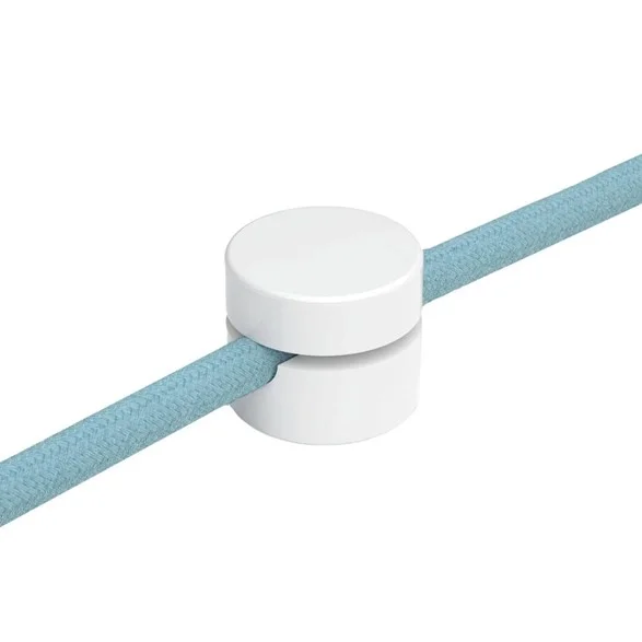 Beställ idag Creative cablesUniversell vägg kabelklammer för textilkabel Vit 2-pack