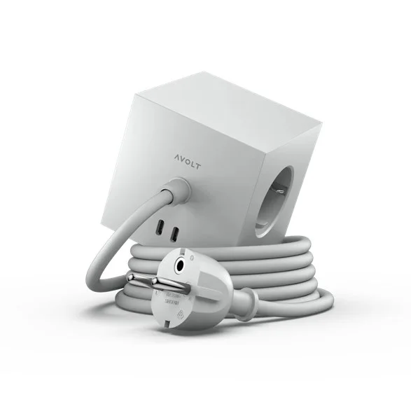 Handla nu AvoltSquare 1 USB-C/magnet grenuttag, Gotland Gray 1,8m