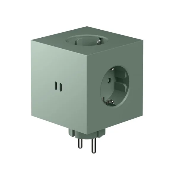 AvoltSquare 2 USB/grenuttag, Oak Green Begränsat antal