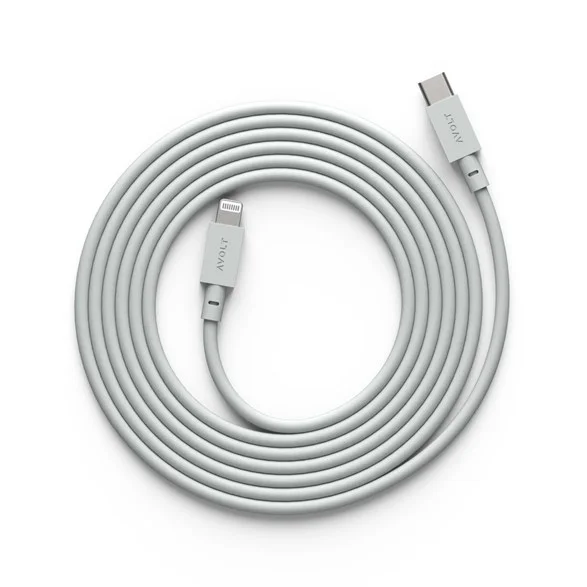 Handla nu AvoltCable 1 USB C to Lightning, Gotland Gray 2m