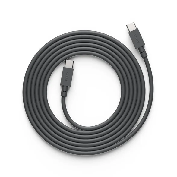 Snabb leverans AvoltCable 1 USB-C to USB-C, Stockholm Black 2m