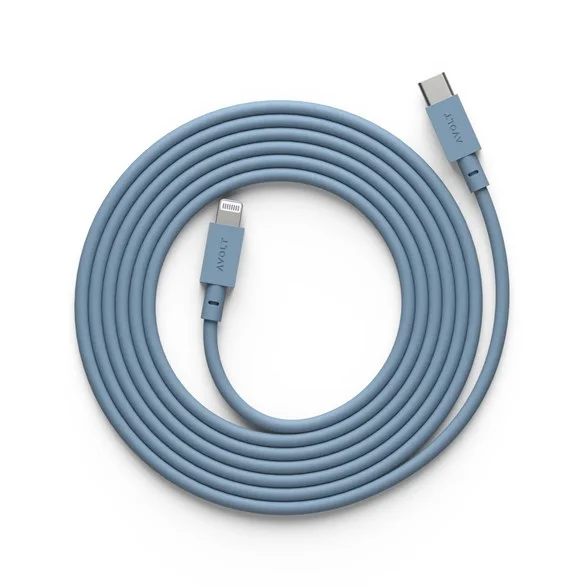 AvoltCable 1 USB C to Lightning, Shark Blue 2m Nyhet