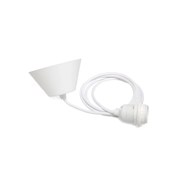Begränsat antal lampsladdar.seLampupphäng textil vit TT-01, 2m