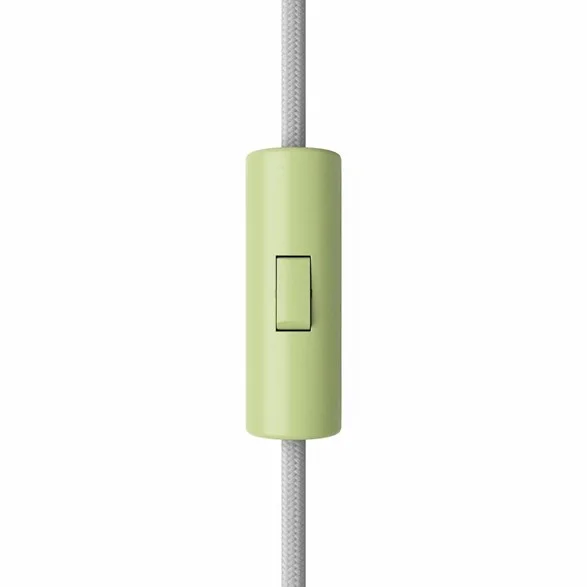 Creative cablesEnpolig sladdströmbrytare med jordanslutning, Ljusgrön Begränsat erbjudande