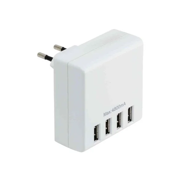 GeliaGrenpropp USB 4-vägs, vit risnedsättning