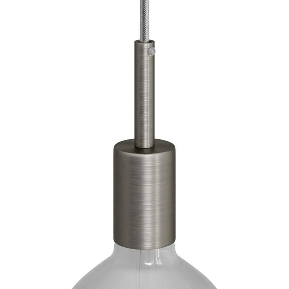 Fynd Creative cablesCylindrisk lamphållare E27 i metall med 7 cm lång dravaglastare