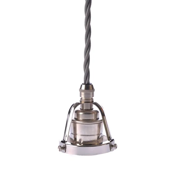 Köp nu Texa DesignUpphäng 116 nickel/E27 nickel 2,5m grå tvinnad kabel